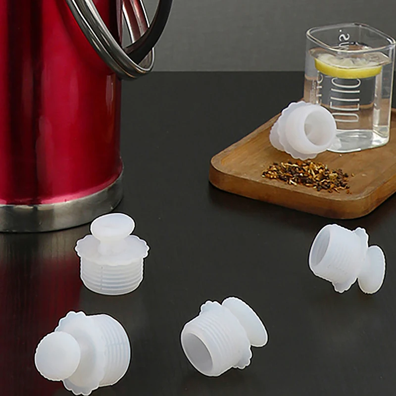 1pc Silicone Stopper Bottle Cork Plug Thermos Stopper Sealed Plug For Vacuum Flask Kettle Replacement Accessories