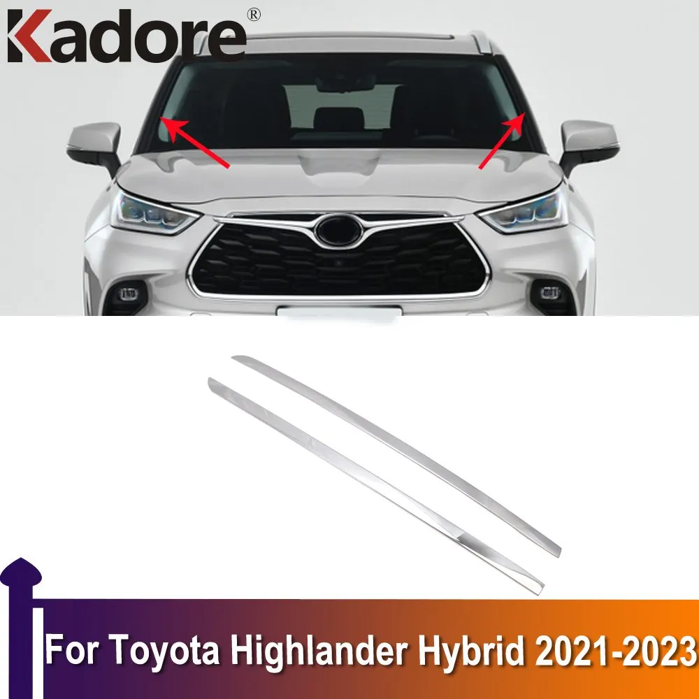 

Для Toyota Highlander Hybrid 2021 2022 2023 хромированная накладка на переднее окно декоративная накладка автомобильный Стайлинг Аксессуары стикер