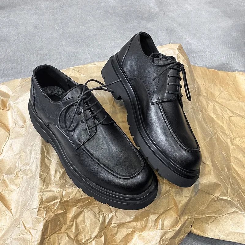 Новый стиль британская мужская повседневная деловая официальная обувь на