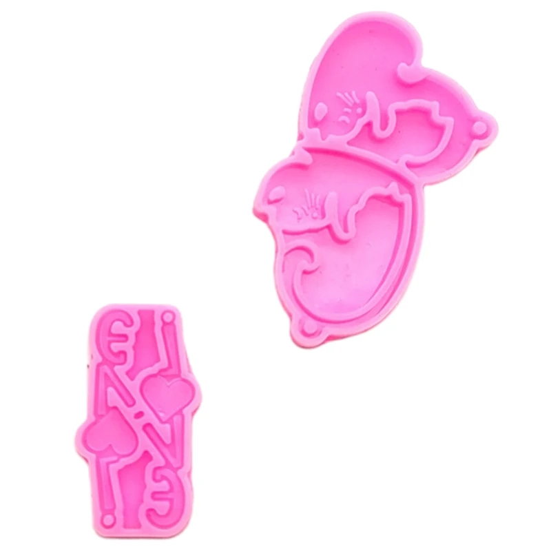 

DIY Shiny Glossy Love Earrings Keychain Mold Charm Mould Resin Epoxy Jewelry