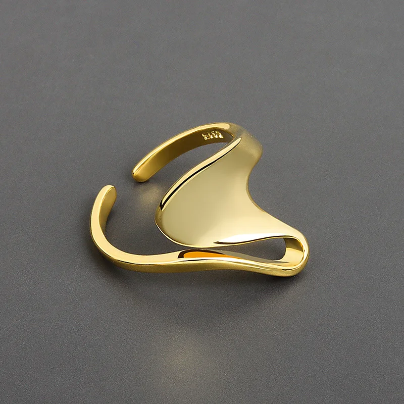 

INS simple curvy wavy ring for women, personality, everything, Internet celebrity, irregular opening, food Ring for women