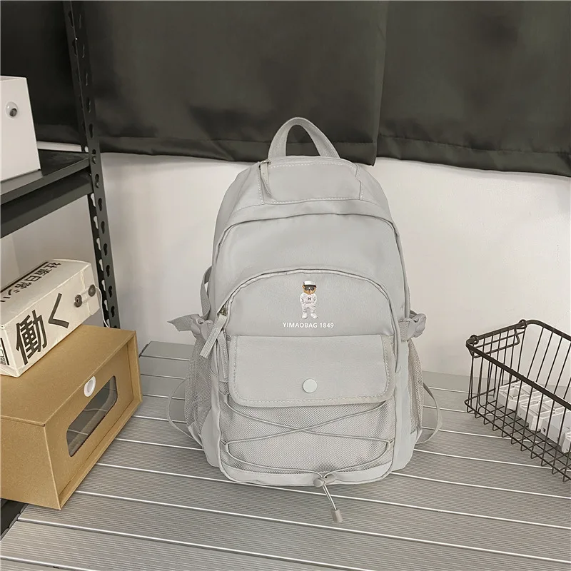 TRAVEASY 2022 Contrast Japanese Schoolbag Woman Hight School Bookbag Unisex Female Student Fashion Trendy Women Bag Men Simple