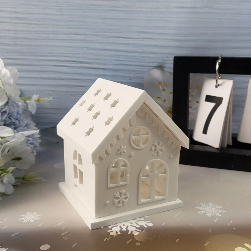 Набор рождественских домиков плагин в виде свечи силиконовая форма сделай сам