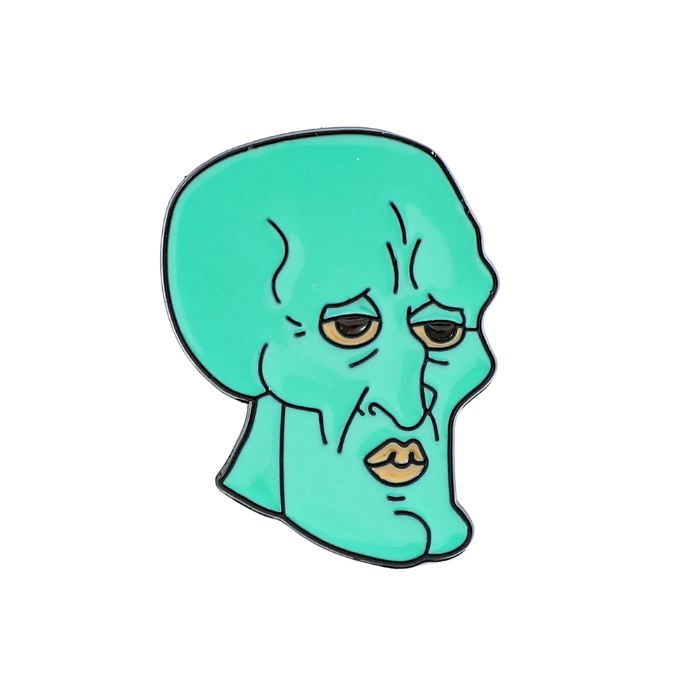 Эмалированные булавки в виде мультяшного кальмара броши форме иконы аниме