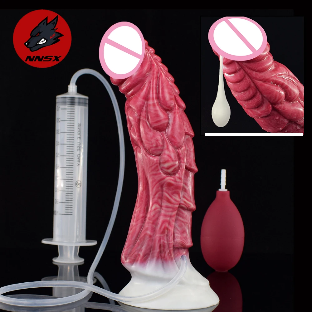NNSX Сквирт Реалистичный Фаллоимитатор Силиконовый Пенис Анальная Пробка Анус