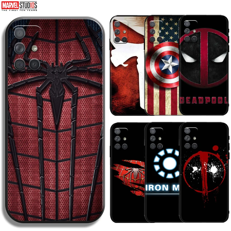 

Marvel Avengers Logo Phone Case For Samsung Galaxy A71 A51 A41 A31 A21 A11 A03 A72 A52 A42 A32 A22 A12 Soft TPU Black Bumper