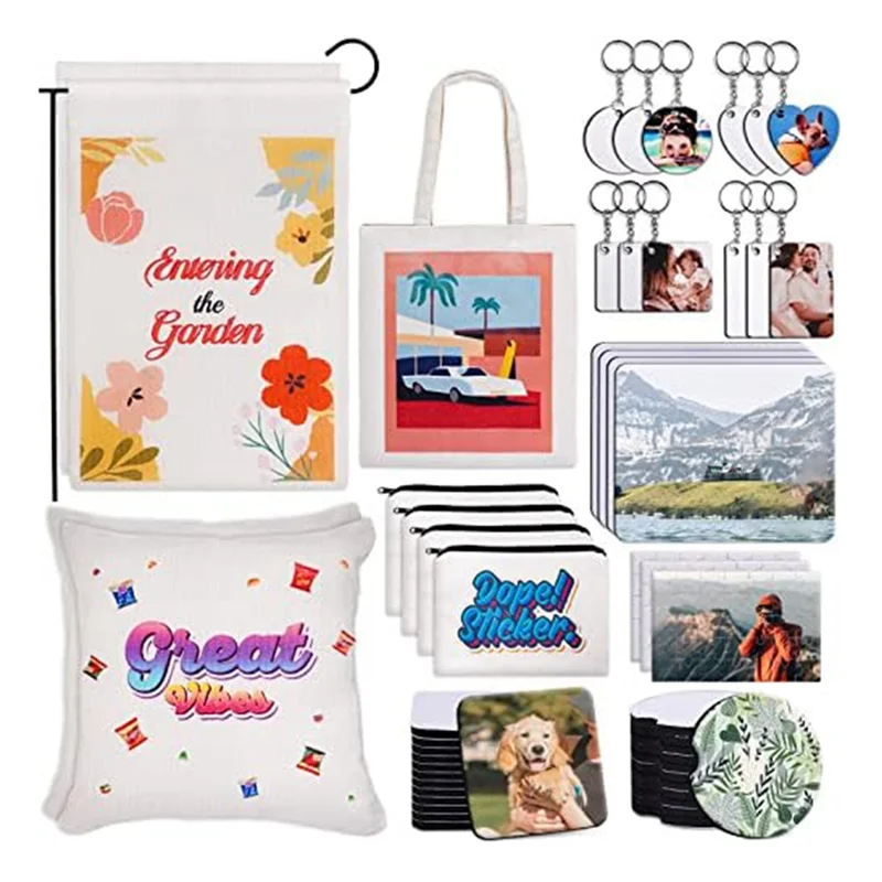 76 шт. сублимационные заготовки для сублимационных брелоков из МДФ своими руками