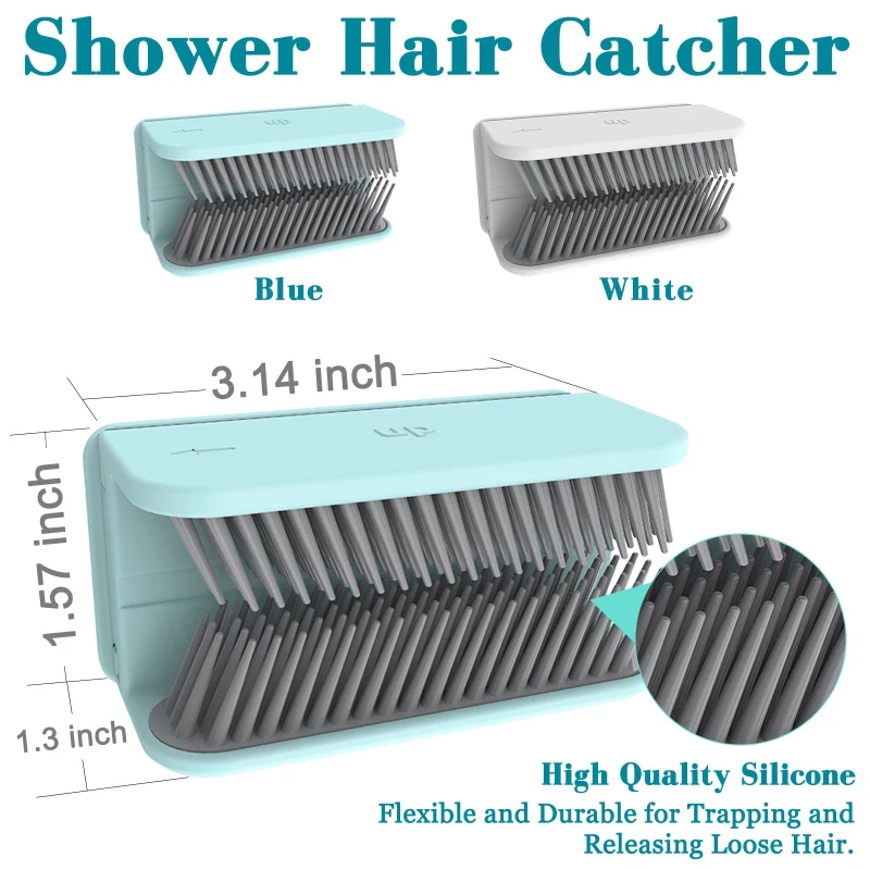 

Shower Hair Catcher Adhesive Shower Bathtub Drain Hair Collector For Sink Bathtub Creative 2023 Hair Stopper Hair Collector