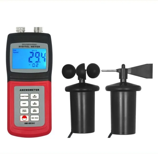 

Electronic Digital Anemometer Wind Speed Direction Instruments AM-4836C