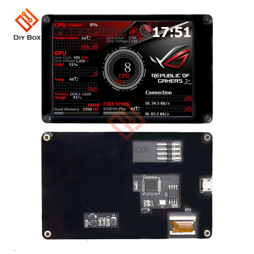 

3,5 дюймовый IPS ЖК-монитор AIDA64 USB2 LCD USB вторичный экран разрешение 320*480 совместимый с Linux