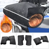 2pcs warm motorcycle handlebar gloves winter thick warm thermal cover rainproof riding glove for motorcycles scooter snowmobiles