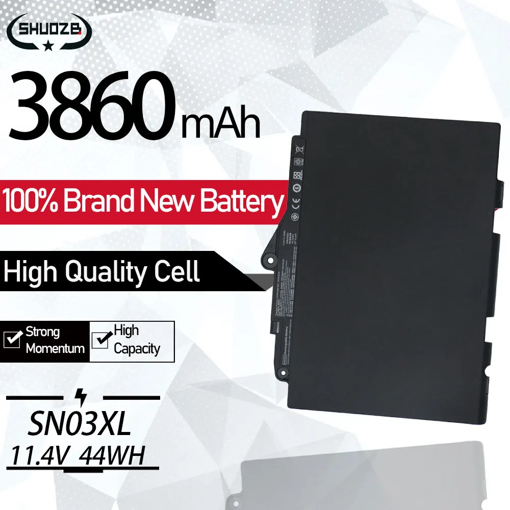 

New SN03XL HSTNN-I42C Laptop Battery For HP EliteBook 820 725 G3 G4 800514-001 800232-541 HSTNN-UB6T DB6V 3ICP6/52/95 11.4V 44Wh