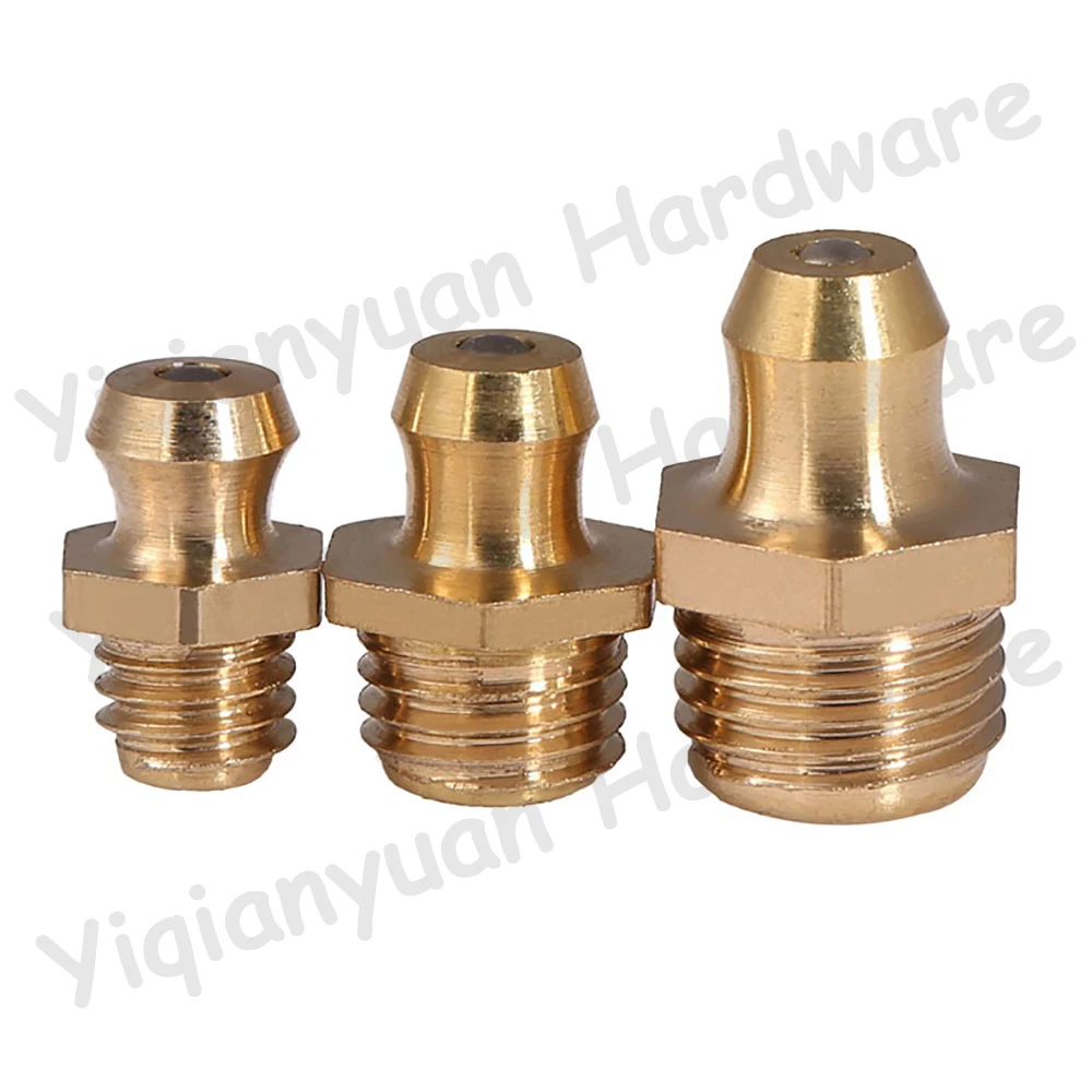 Латунные смазочные соски DIN71412 M3 ~ M16 10 шт. конусный Тип 45 ° 90 и прямые фитинги для