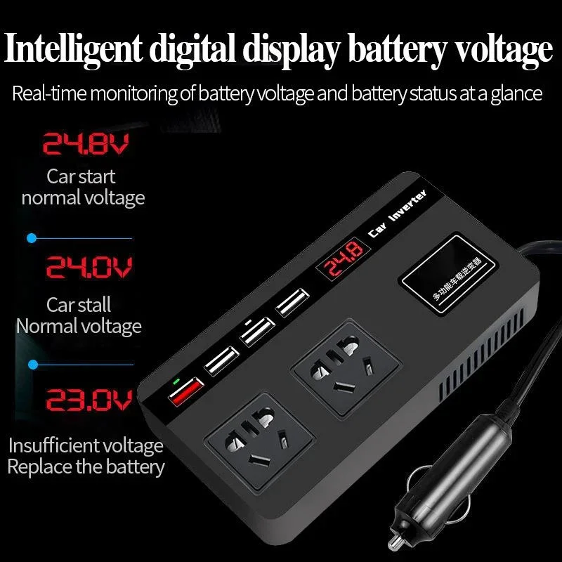 12 В 24 до 220 200 Вт модифицированный синусоидальный автомобильный инвертор зарядное