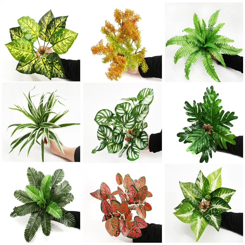 

New Artificial Shrubs Creative Decorative Artificial Plant Ferns Simulation Plant Plastic Flower Plant Turtle Leaf Accessories