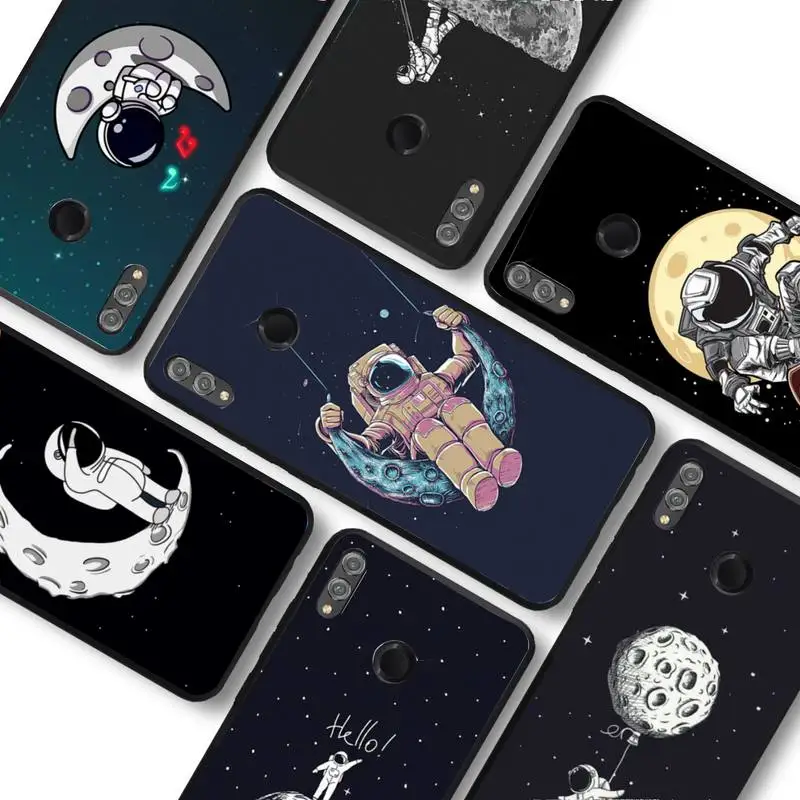 

Moon Space Astronaut Phone Case For Huawei Honor 10Lite 10i 20 8x 10 Funda 9lite 9xpro Back Coque