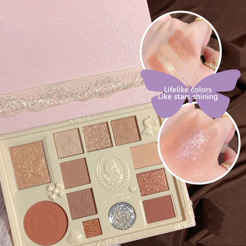 

Embossed eyeshadow Plate women's cosmetics private brand Vegan can customize logo wholesale DES02