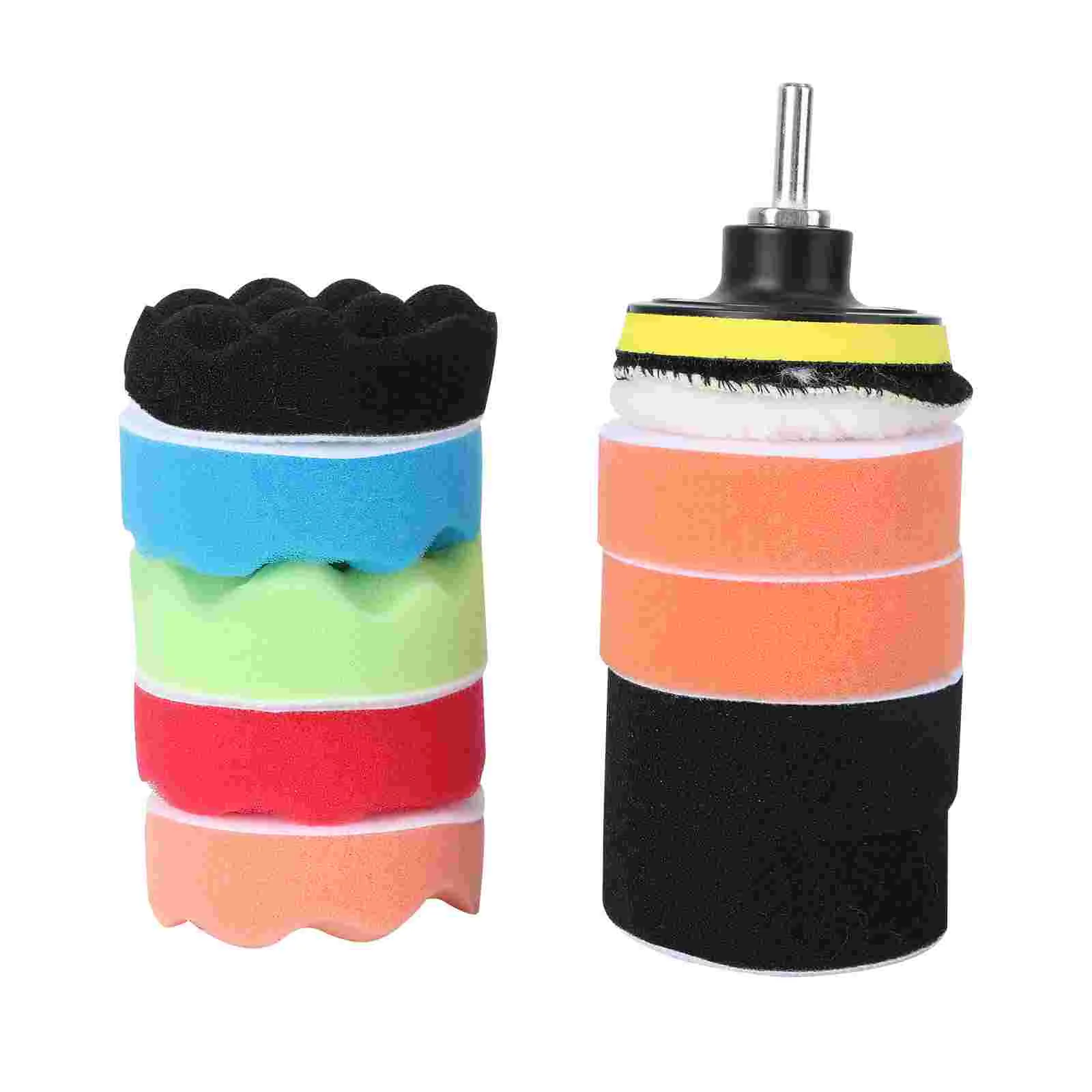 

12pcs 3-inch Polishing Pads Sponge & Woolen Polishing Waxing Buffing Pads Auto Car with M10 Drill Adapter
