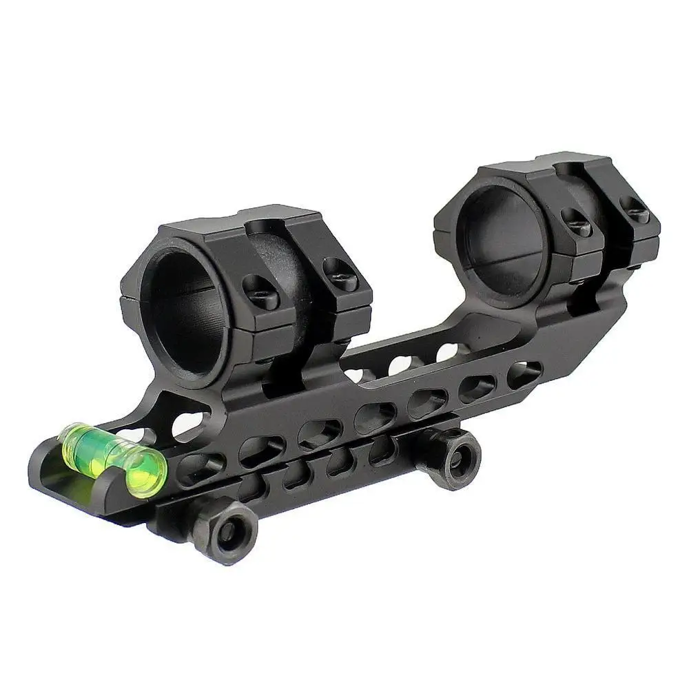 

One Piece Picatinny Scope Mounts 25.4mm 30mm Double Rings Hunting Scope Adapter 20mm Weaver Picatinny Rail With Bubble Level