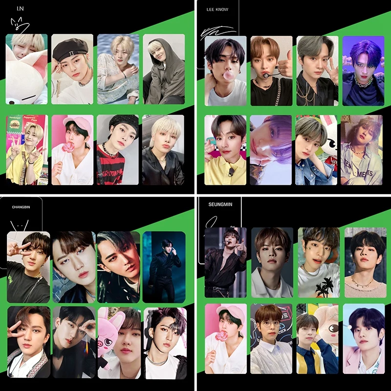 8 шт./компл. Kpop бродячие Детские фотокарты с HD-печатью Hyunjin Bang Chan Han сынмин открытка