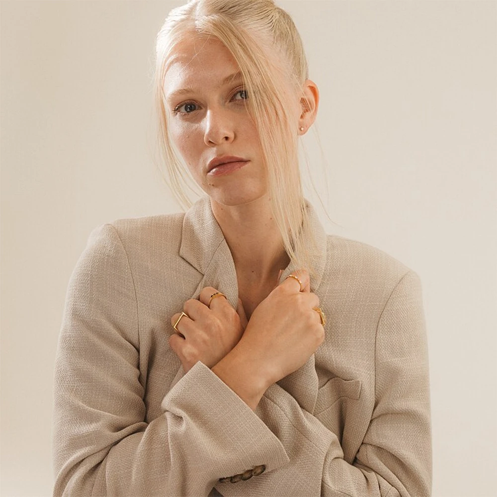 Stainless Steel Custom Name Women's Ring U-Shaped Fashion Korean Ring Personality Custom Name Women's Accessories Free Shipping