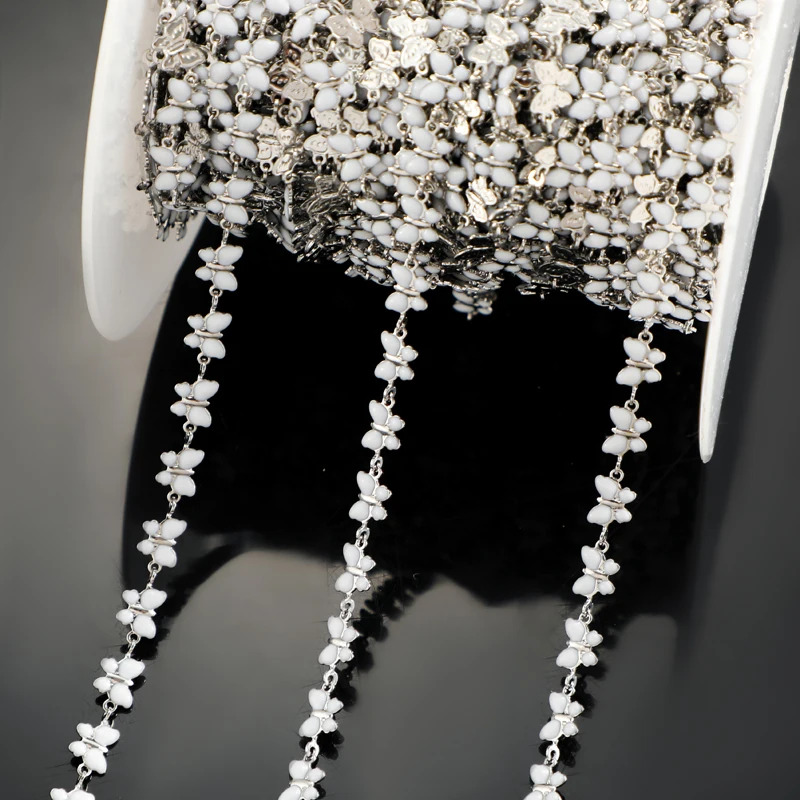 Эмалированная медная и железная цепочка в виде бабочки 1 м/полоска для