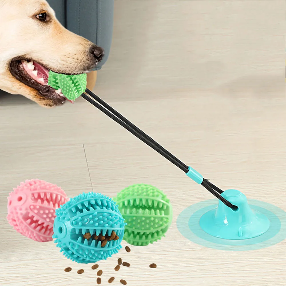 

Ball Toy Teeth Food Puzzle Suction Tug Pet Interactive Dispensing Dog Molar Toy Chew Cup And Bite Of Toothbrush Cleaning Dog War