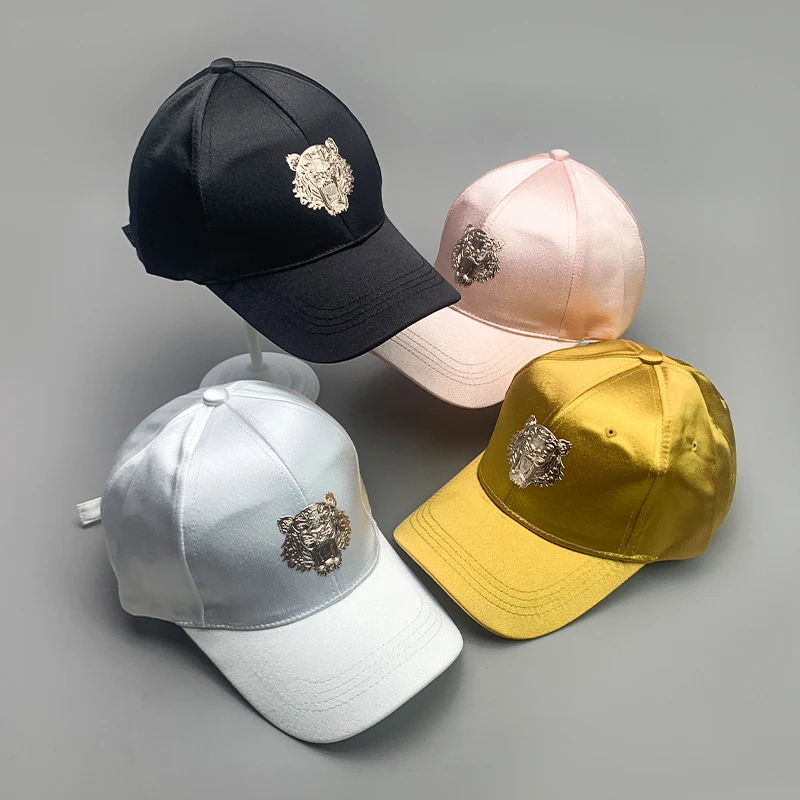 

New Shiny Gold Tiger Kpop Funk Style Casual Men Women Baseball Hats Cotton Simple Streetwear Comfortable Sport Soft Hip Hop Caps
