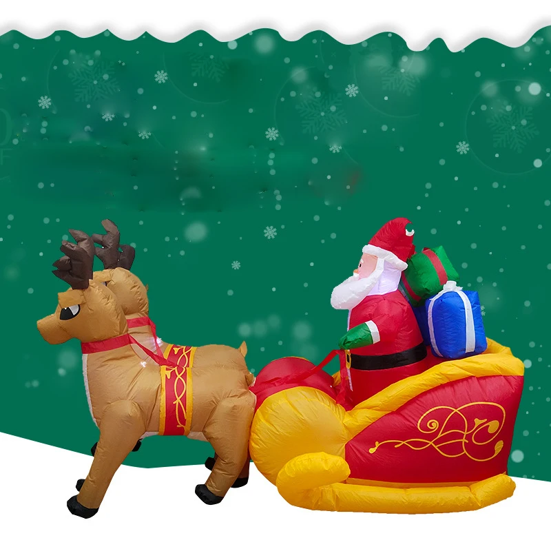 Christmas Inflatable Toy Santa Claus Elk Reindeers Outdoor Xmas Year Party Home Shop Yard Garden Christmas Decoration EU Plug