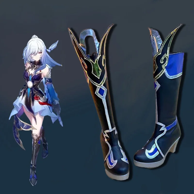 JingLiu Honkai Star Rail Косплей Jing Liu Обувь Игра Аниме Хэллоуин Рождественские сапоги