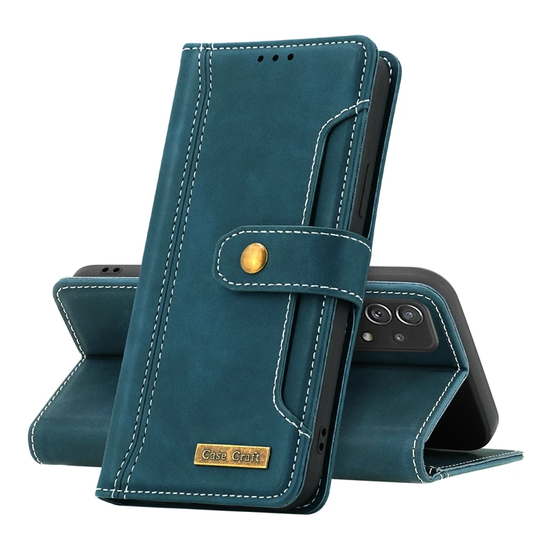 

Skin Feel PU Leather Flip Cover for Samsung Galaxy A12 A13 A23 A33 A53 A73 A52 A32 S22 S21 S20 Note 20 Card Pocket Wallet Case