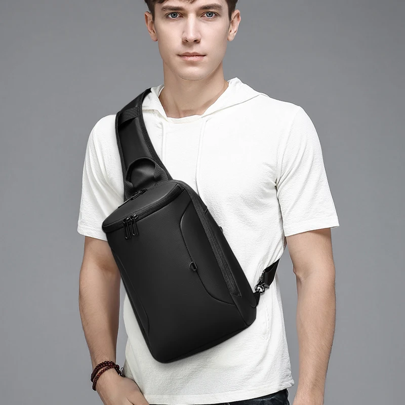 Multifunction Crossbody Chest Bag Men USB Charging Port Messengers Pack Waterproof Sling Shoulder Bags For Male Bolsas Masculina