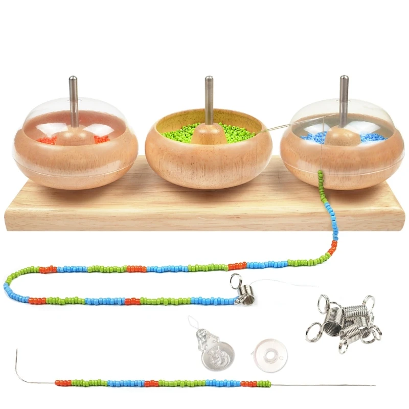 

Bead Loader Beading Spinner Quickly Beading Bowl for DIY Seed Beads Waist Beads Bracelets Spin Beading Bowl Bead DropShip