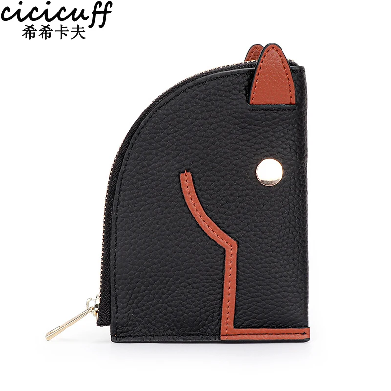 

France Brand Designer Coin Purse for Women Paddock Short Wallet Genuine Leather Change Purse Zipper Ultrathin Card Holder Clutch