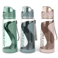 water bottles sports gym leak proof drop proof portable shaker mug outdoor travel kettle plastic drink water cup 2022