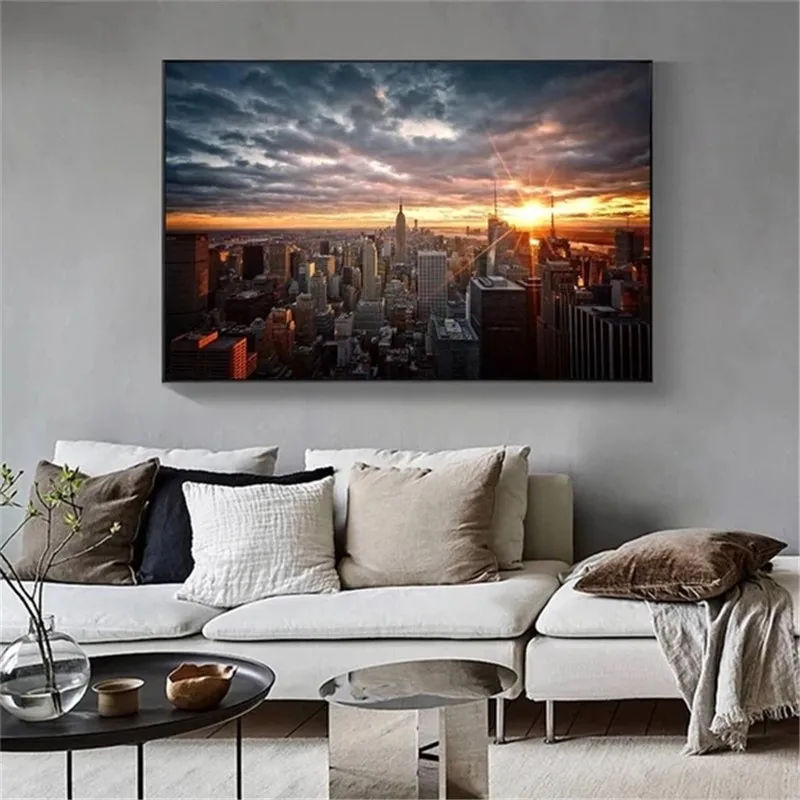 Холст Империя здание Нью-Йорк Плакаты постеры стены Искусство картины Домашний