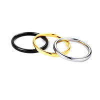 wholesale 50pcslot stainless steel 2mm band finger rings mens womens fashion jewelry party gift silver pl gold black multicolor