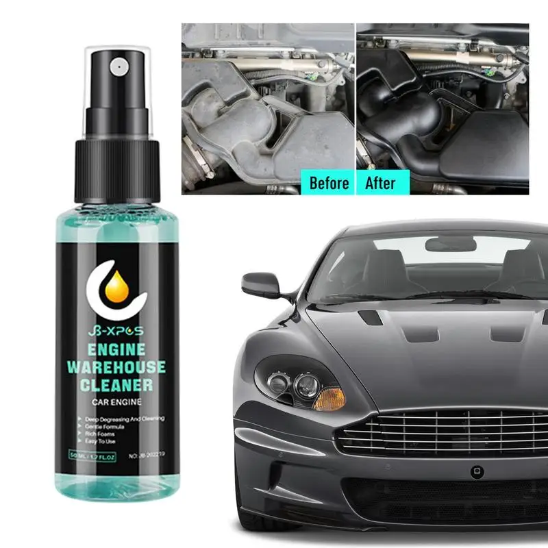 

50/100/200ml Engine Bay Cleaner Rinse Free Car Wash Spray All Purpose Cleaner Clean Engine Compartment Tool Auto Accessories
