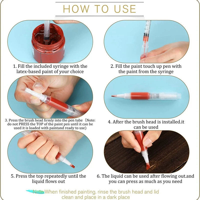 

48 Pcs Paint Touch Up Pen Transparent Paint Pen Empty Oil Pen With Brush Cuticle Oil Pens Refillable Brush Pen