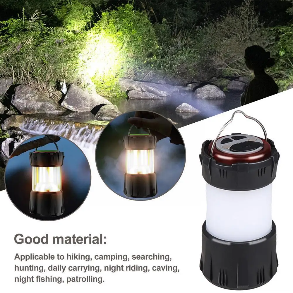 

Outdoor Bright Portable Waterproof Camping Lamp Usb Rechargeable Charging Camping Camping Solar Lantern Led Type-c Lights N1f7