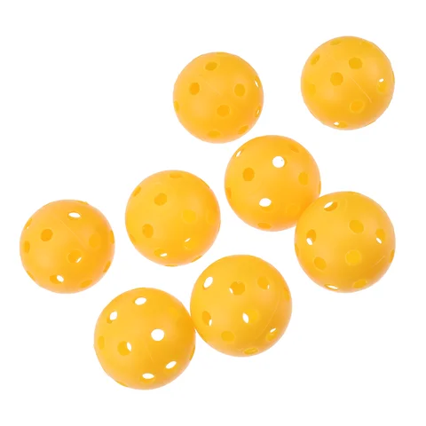 8 шт. набор желтых мячей для тренировок, мячи с отверстиями для комнатных и уличных напольных мячей