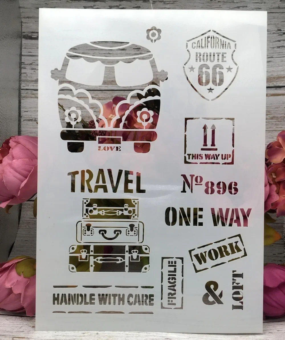 

Трафарет для рисования автобус TIAMECH