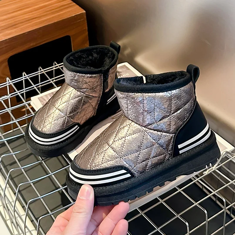 Новые зимние детские ботинки для мальчиков уличные утепленные теплые