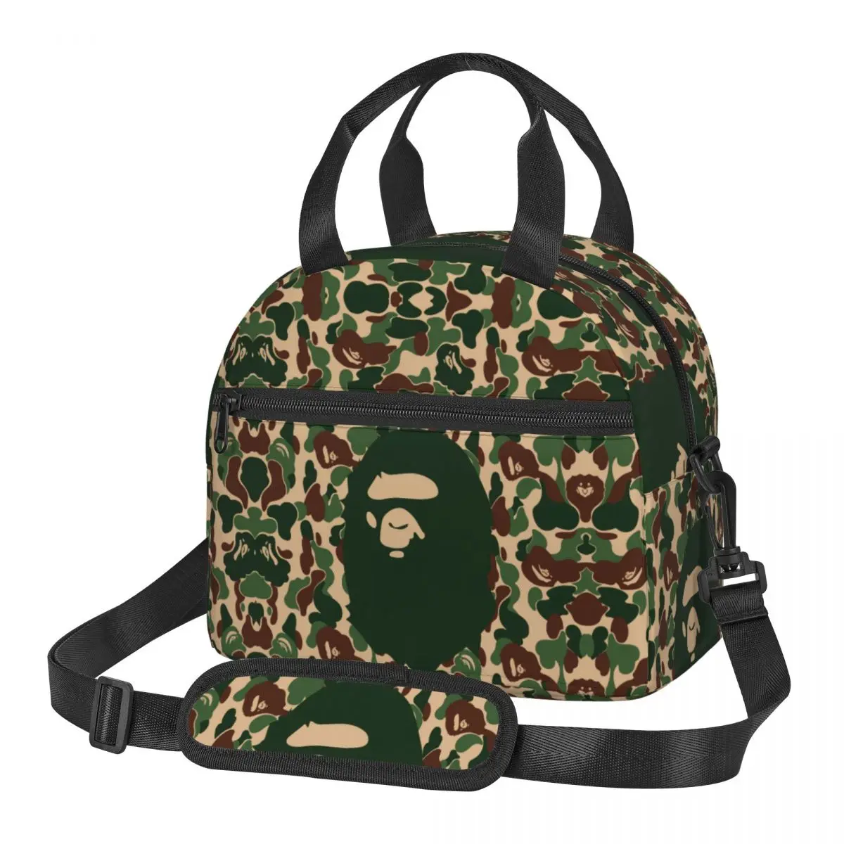 Камуфляжная обезьянка Bape многоразовый Ланч-бокс для женщин армейская