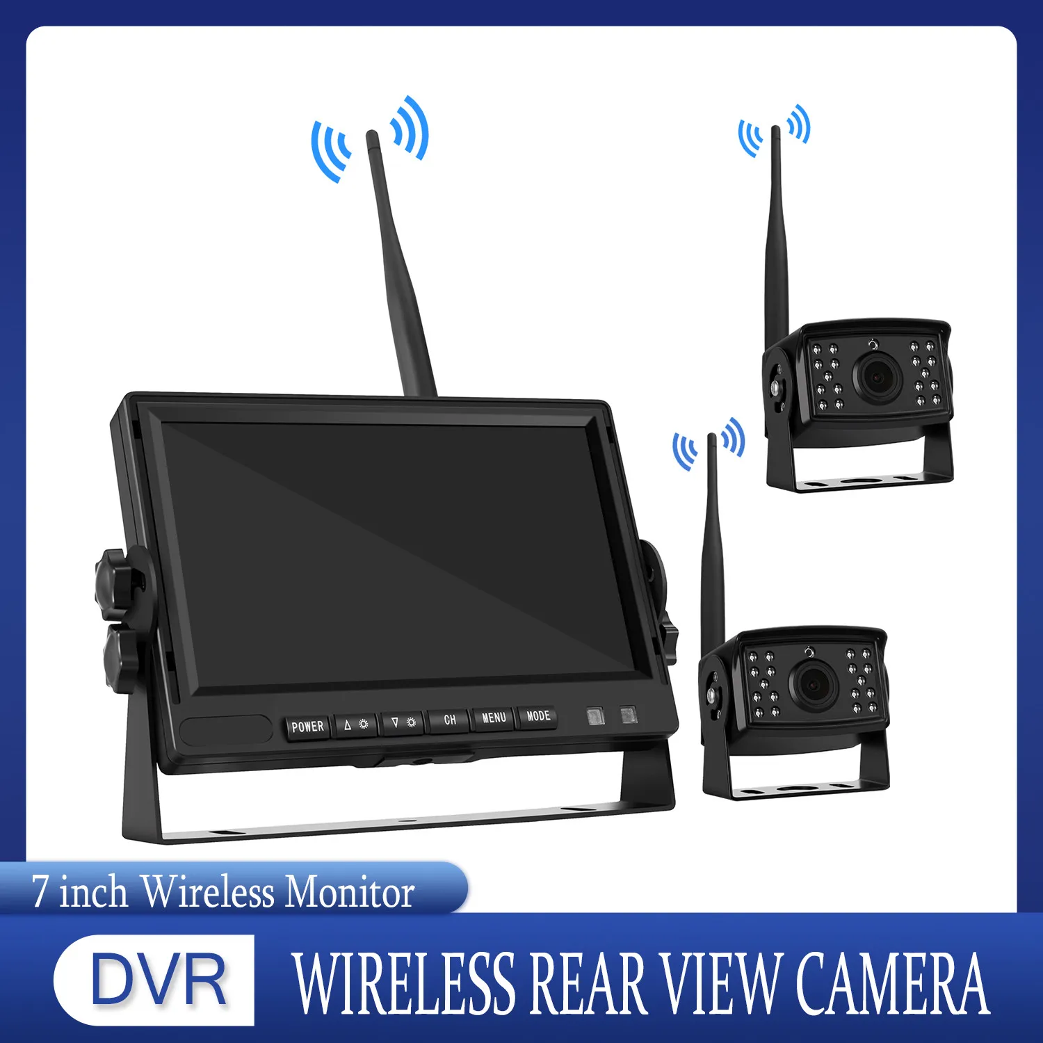 

Hot Sale 7 Inch Wireless Car AHD Rearview Camera Display Monitor Kit