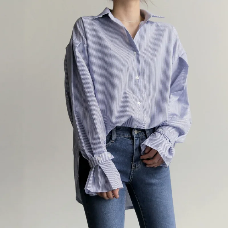 Женская офисная блузка с V-образным вырезом однотонная Повседневная Блузка на