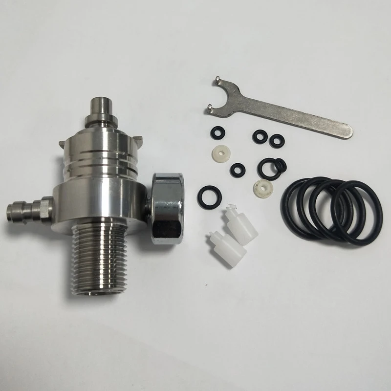 

Stainless Steel Test ValvePCP Airforce M18x1.5 High Pressure Valve Direct Injection Valve 8mm Fill Nipple 4500psi 40mpa Gaug