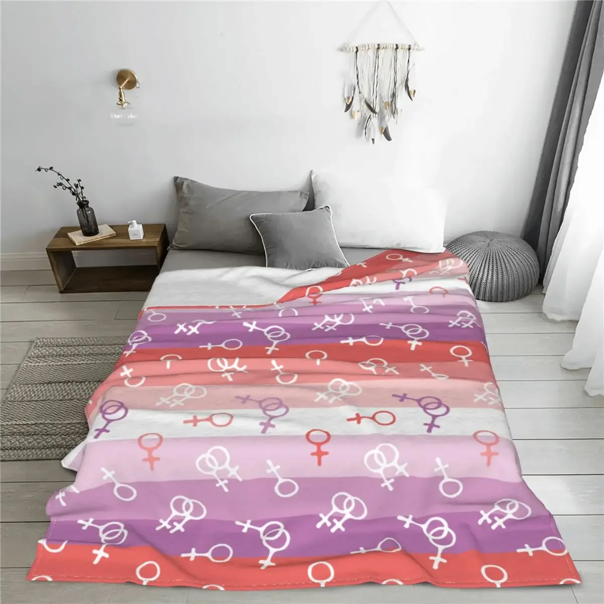 Одеяло с флагом гордости лесбиянок женское одеяло для пол ЛГБТК гей-любовь