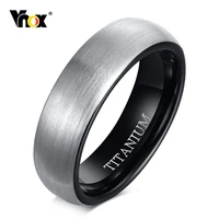 vnox 6mm titanium rings for men light weighted metal finger band matte surface plain claissic wedding ring