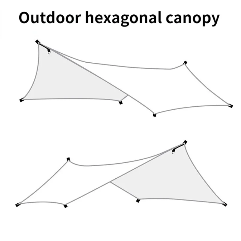 

Outdoor Portable Hexagonal Canopy Tent 3X4M Waterproof Camping Sun Shed Multi-person Camping Hiking Picnic Beach Shade Awning